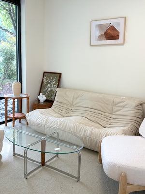 Oval Glass Coffee Table