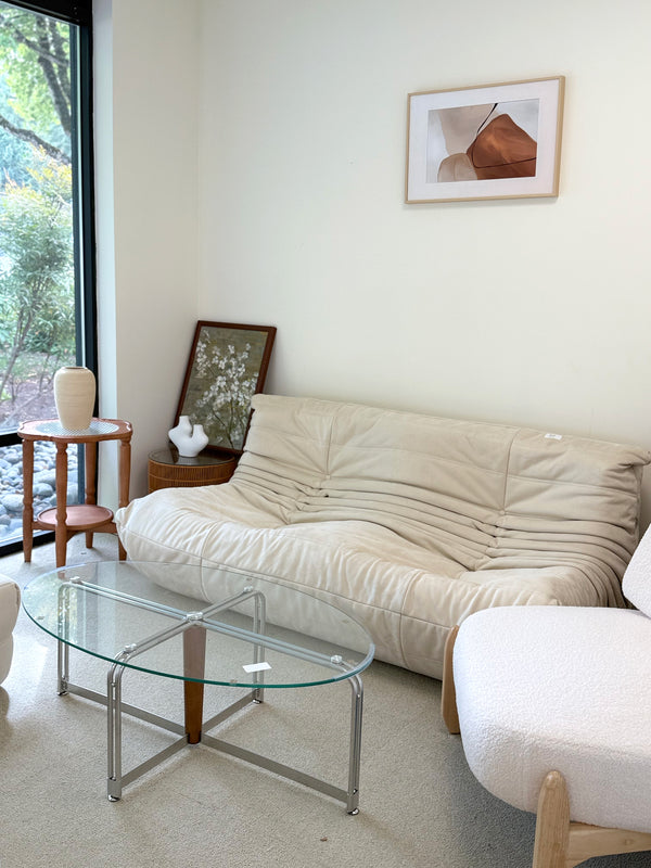 Oval Glass Coffee Table