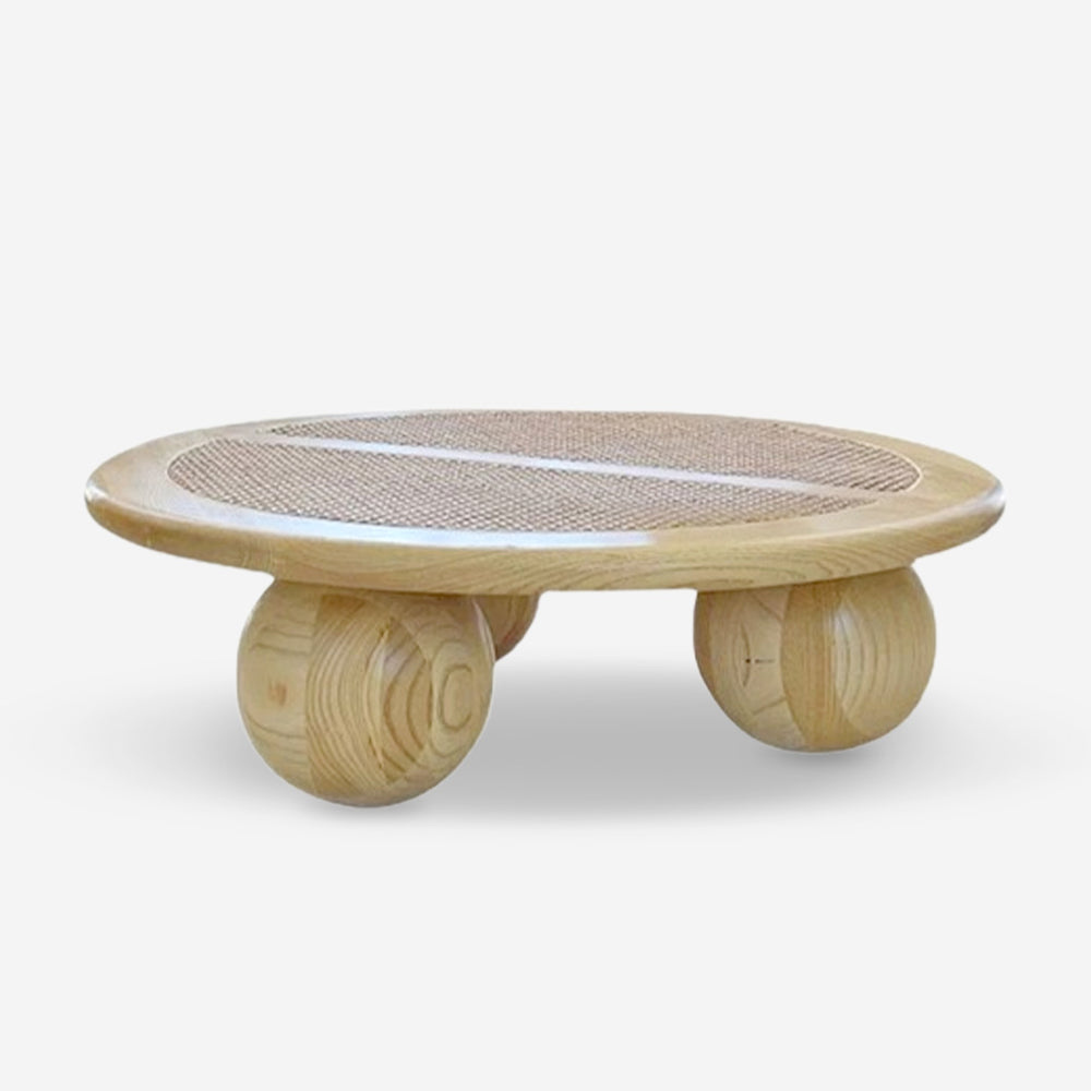 Round Solid Wood Coffee Table