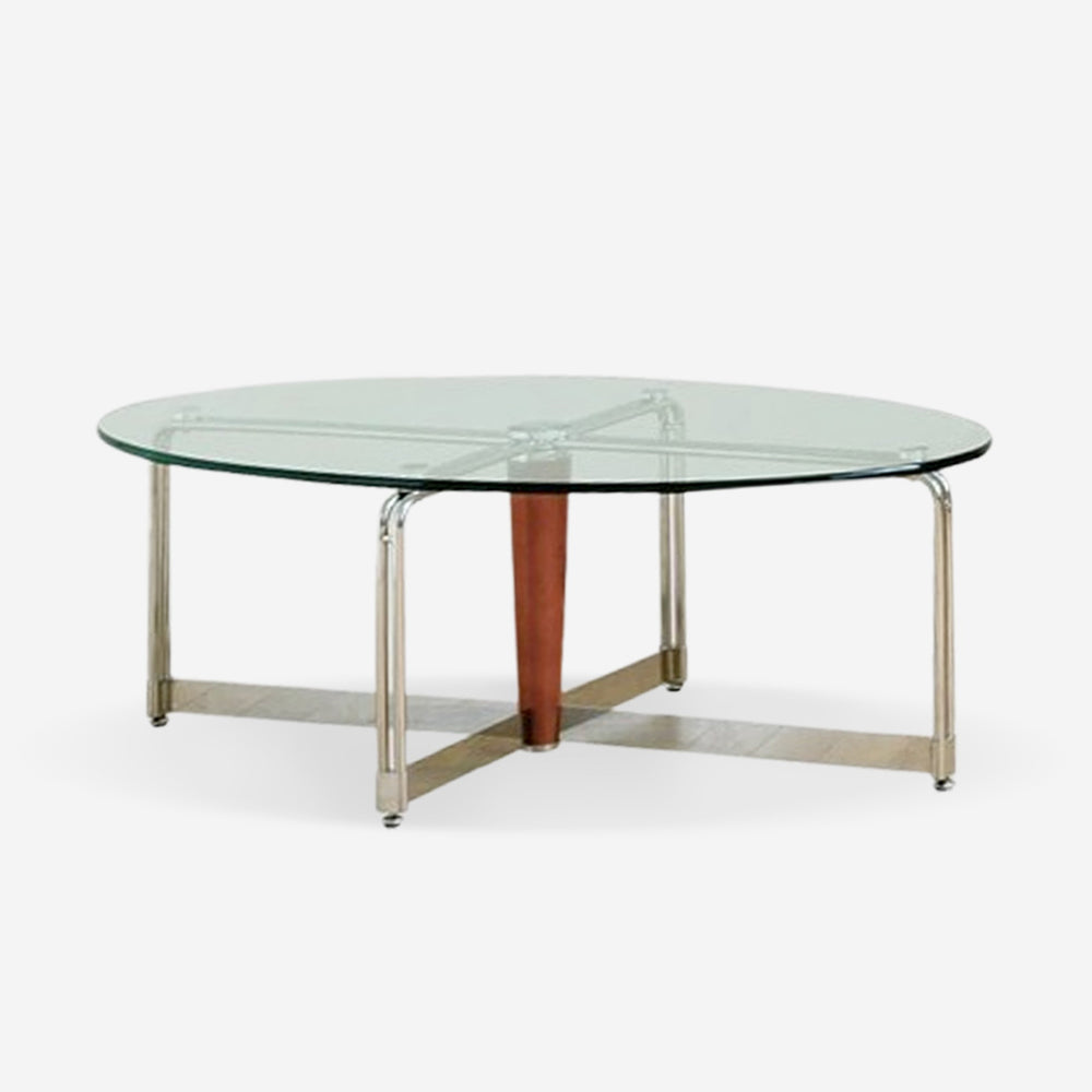 Oval Glass Coffee Table