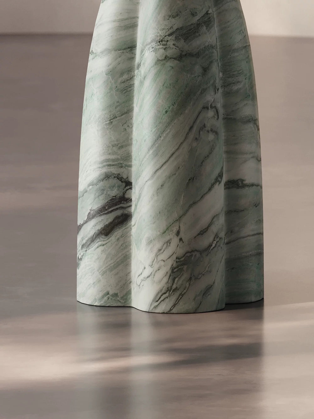 Petal Marble Side Table– Sculptural Floral Stone Accent Table