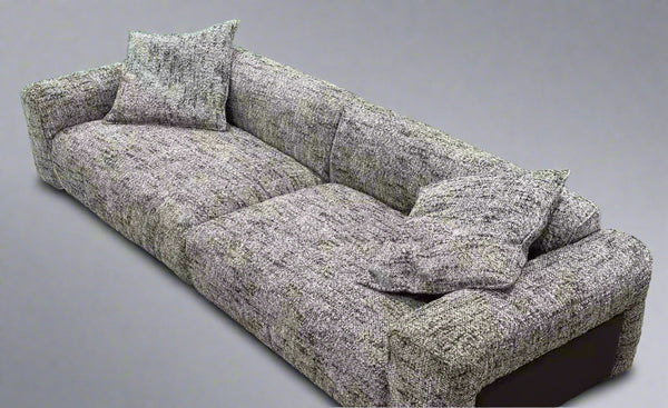 Modern Velvet & Linen Sofa