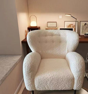 Low-Back Shearling Accent Chair