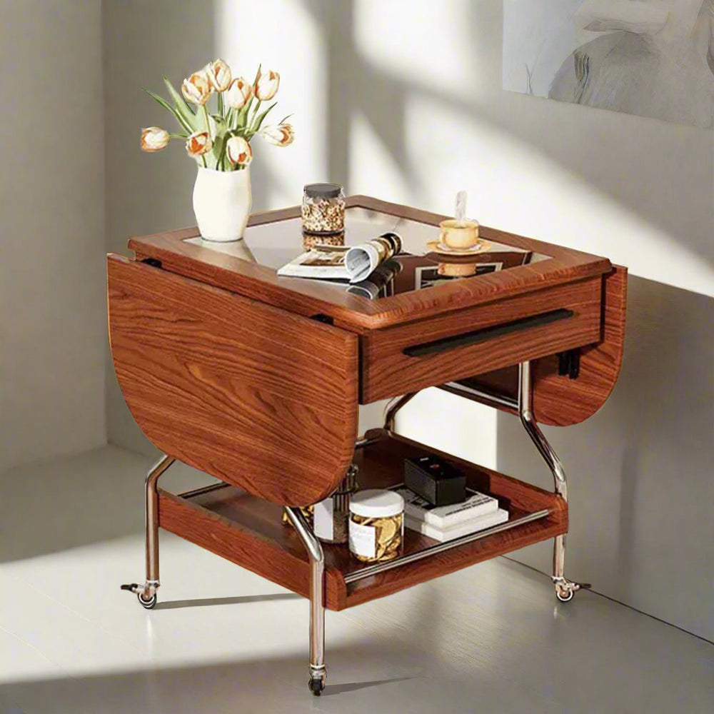 Folding Mobile Side Table