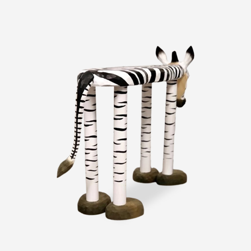 Zebra-Stripe Entryway Bench