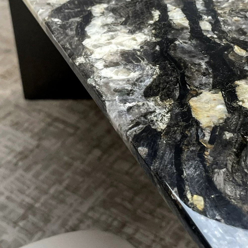 Snow Mountain Blue Marble Dining Table