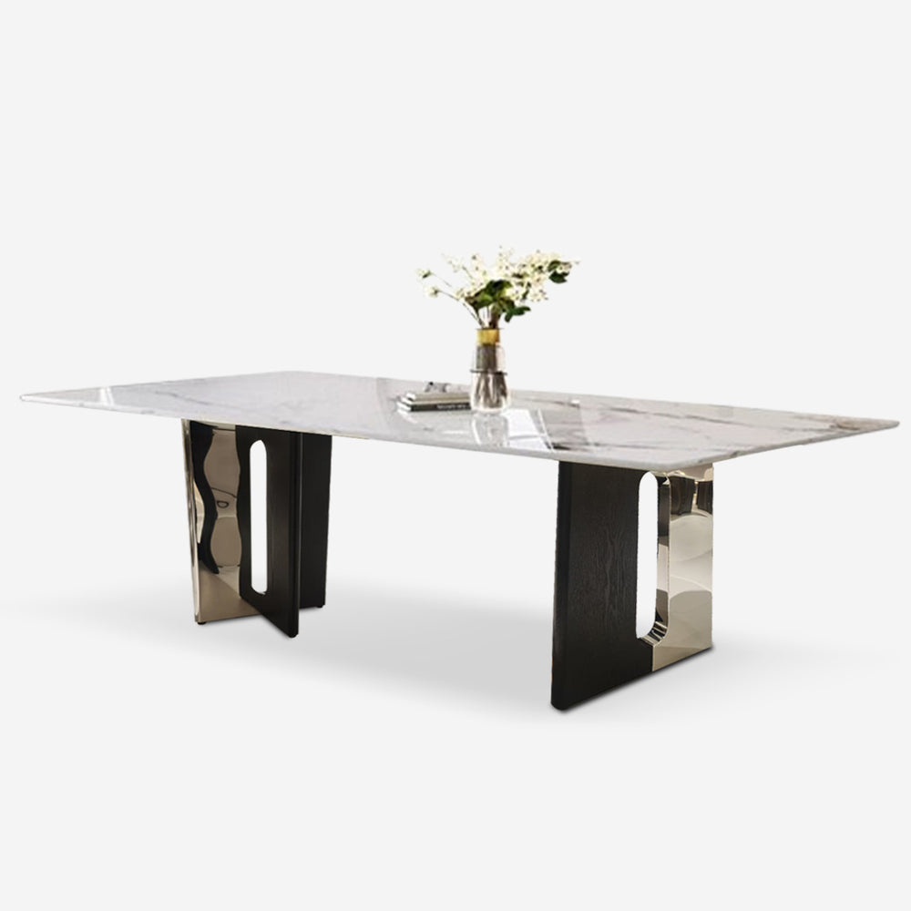 Fendi White Marble Luxe Dining Table