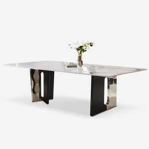 Fendi White Marble Luxe Dining Table