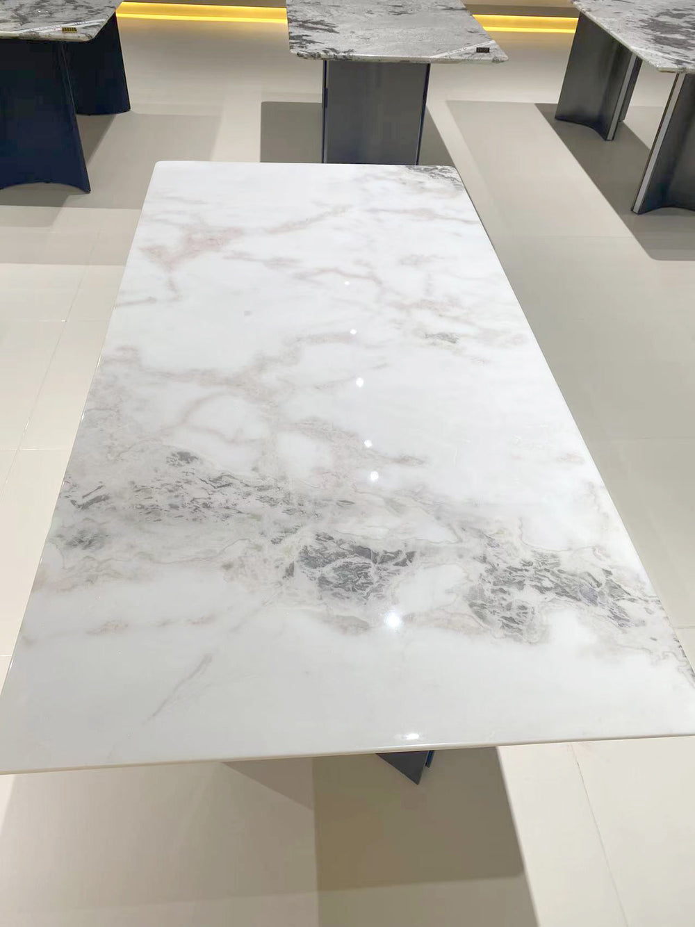 Fendi White Marble Luxe Dining Table