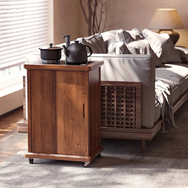 Solid Wood Movable Tea Table