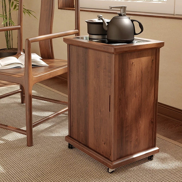 Solid Wood Movable Tea Table