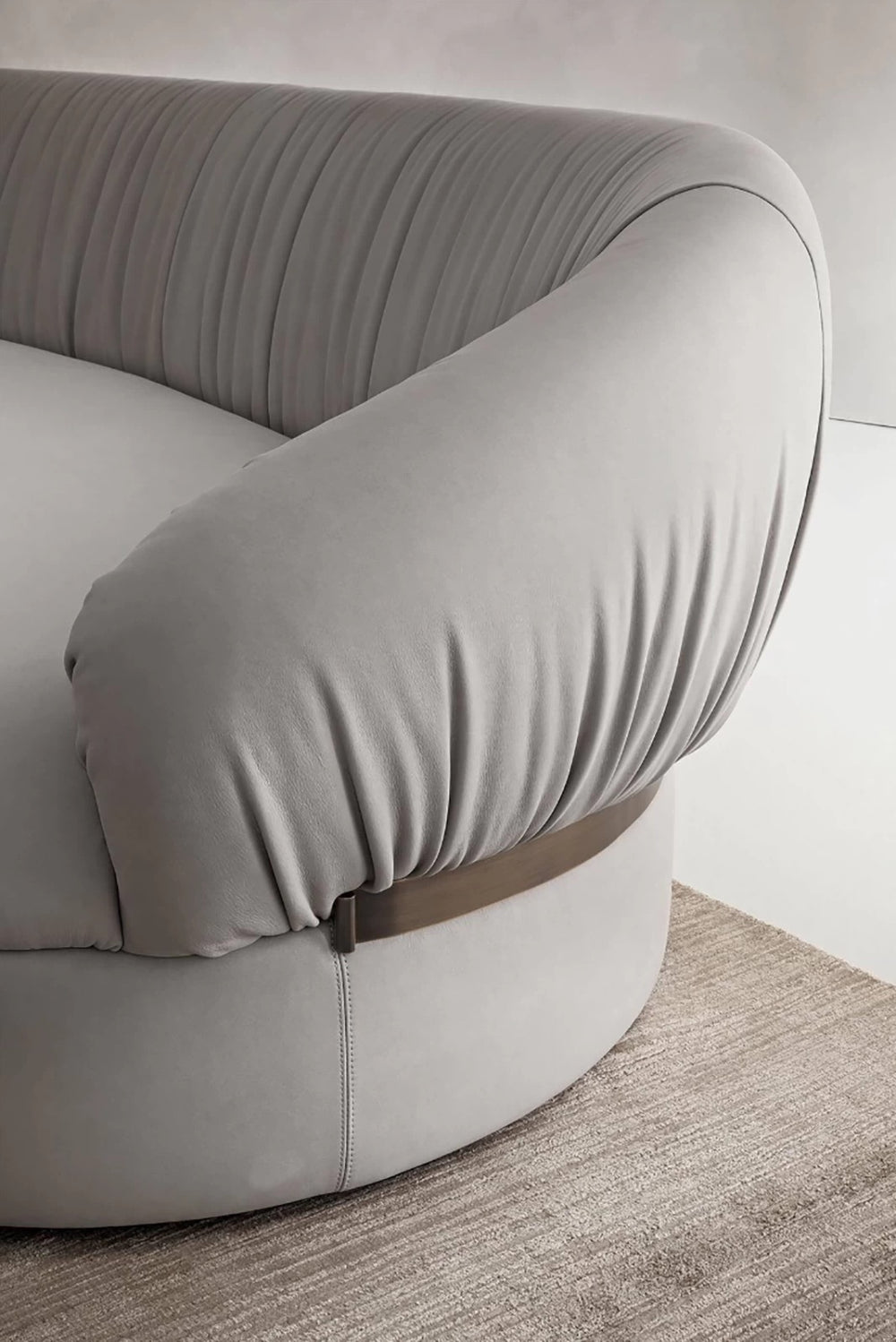 Pleated Curved Sofa