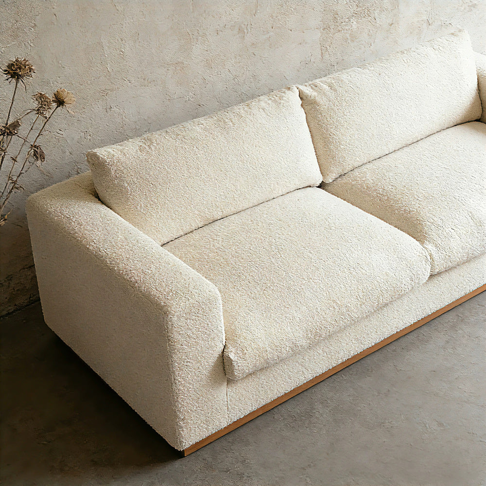 Sherpa Fleece Straight Sofa