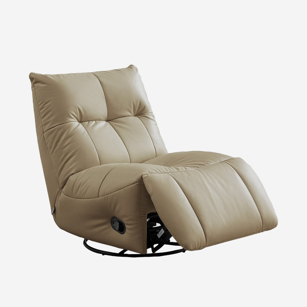 Multifunctional swivel recliner chair with single sofa seat