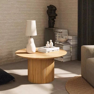 Roman Column Solid Wood Coffee Table