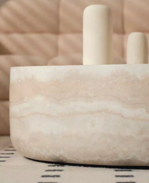 Travertine-Pattern Coffee Table