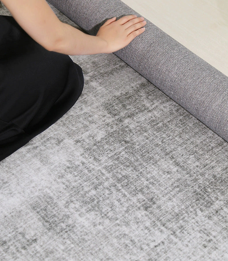 Modern Grey Minimalist Area Rug