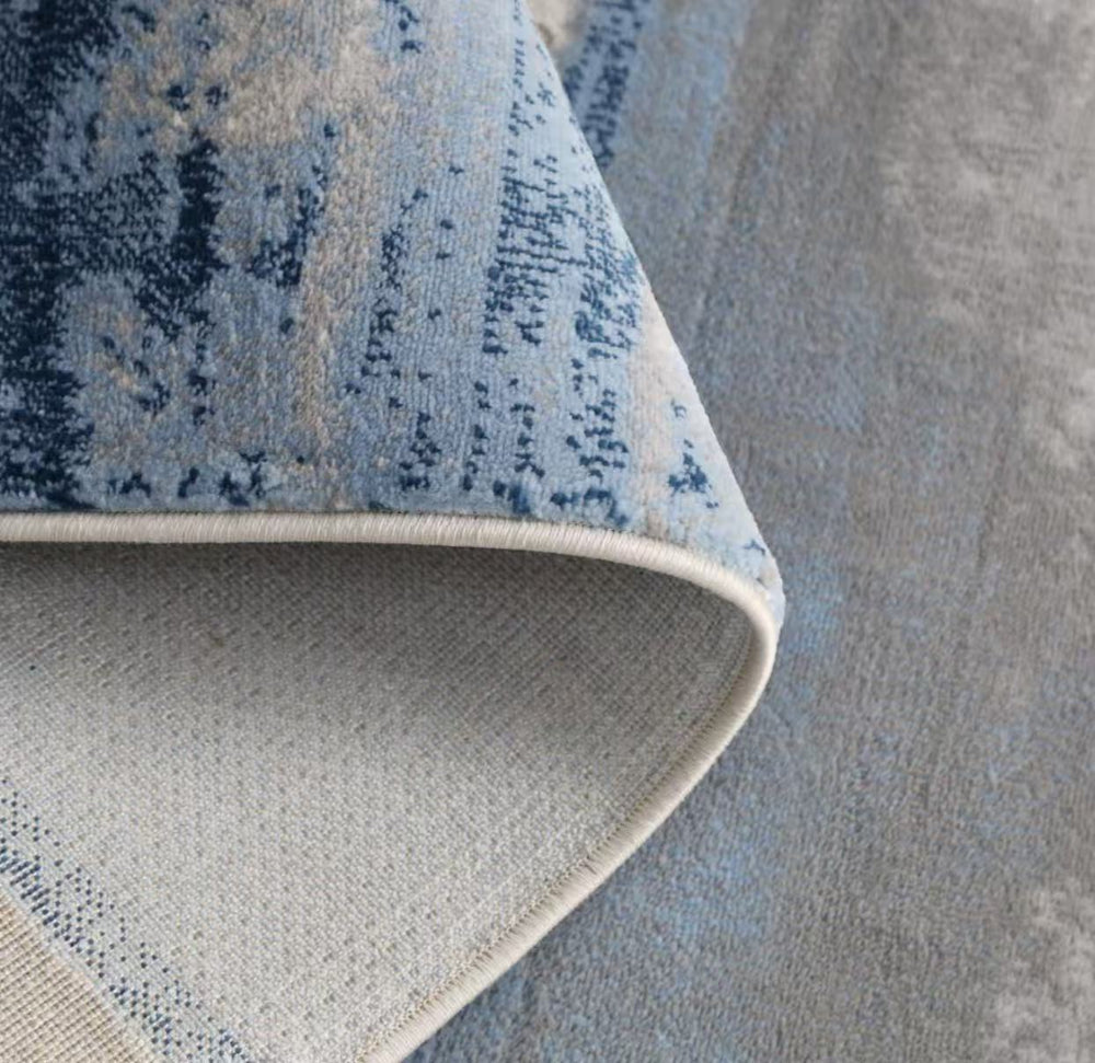 Pastel Blue & Beige Area Rug