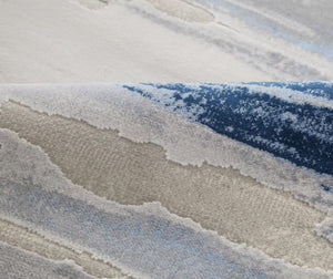 Pastel Blue & Beige Area Rug