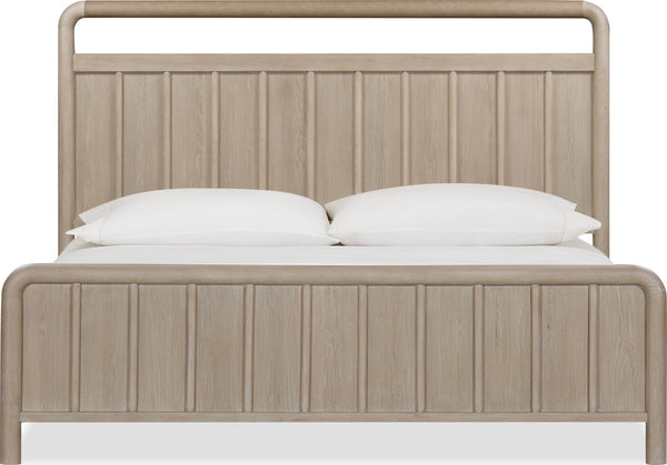 Camden Shiplap Oak Wood Platform Bed in Chai