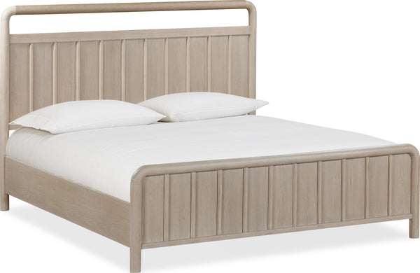 Camden Shiplap Oak Wood Platform Bed in Chai
