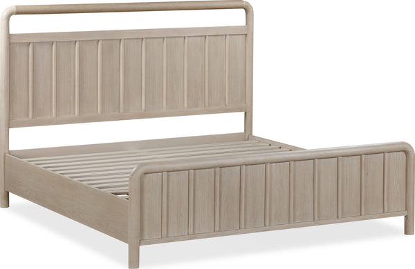 Camden Shiplap Oak Wood Platform Bed in Chai