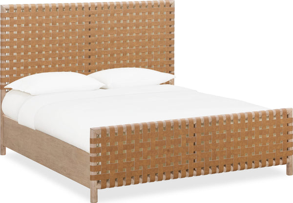 Dorsey Woven Panel Bed in Granola and Ginger
