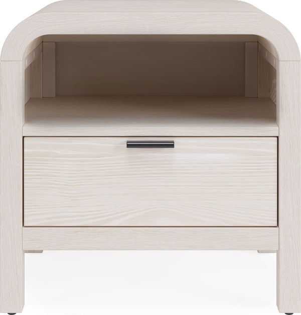 Drake Two Drawer USB-Charging Nightstand in Sugar