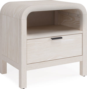 Drake Two Drawer USB-Charging Nightstand in Sugar