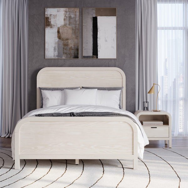 Drake Two Drawer USB-Charging Nightstand in Sugar