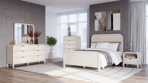 Drake Two Drawer USB-Charging Nightstand in Sugar