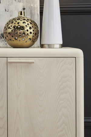 Liv Four Door Ash Wood Sideboard in White Sand