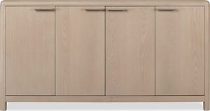 Liv Four Door Ash Wood Sideboard in White Sand