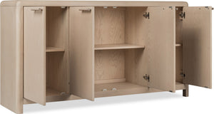 Liv Four Door Ash Wood Sideboard in White Sand