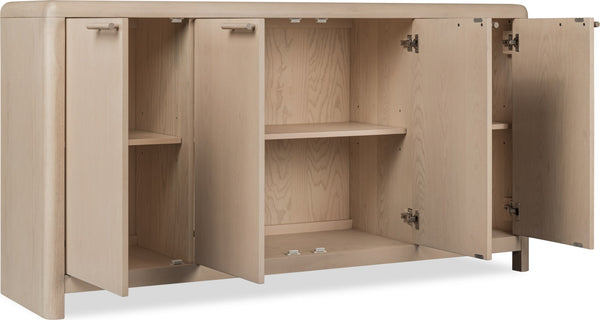Liv Four Door Ash Wood Sideboard in White Sand