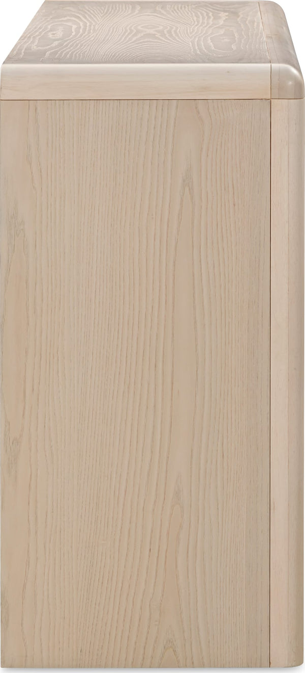 Liv Four Door Ash Wood Sideboard in White Sand