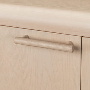 Liv Four Door Ash Wood Sideboard in White Sand