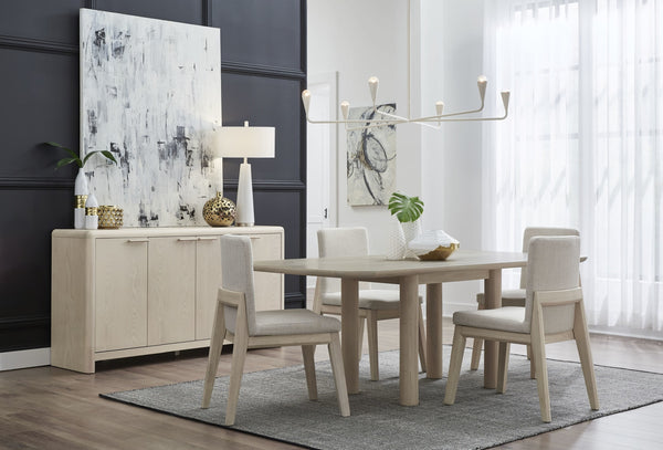 Liv Four Door Ash Wood Sideboard in White Sand