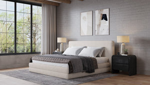 Maya Upholstered Platform Bed in Brun Boucle (2026)