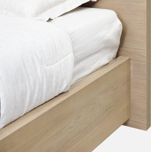 One Coastal Modern Platform Bed in Bisque