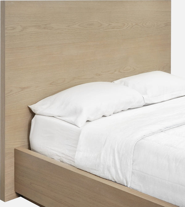 One Coastal Modern Platform Bed in Bisque