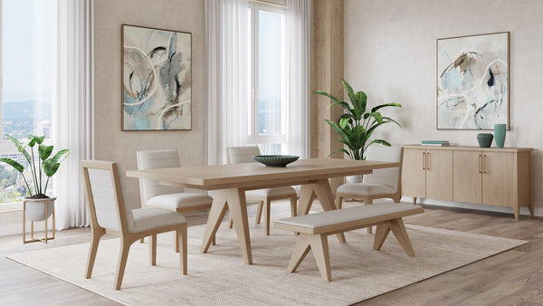Modern Extendable Oak Dining Table – Minimalist Rectangular Extension Table