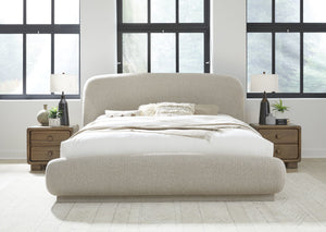 Tirimbina Chenille Upholstered Platform Bed in Hyena