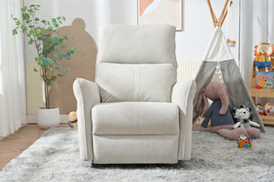270° Power Swivel Rocker Recliner Chair for Adults, Swivel Rocking Recliner Chair,Electric Small Recliners for Small Spaces, Single Sofa Recliner for Living Room, Bedroom,RV (Fabric Gray+270°Swivel)