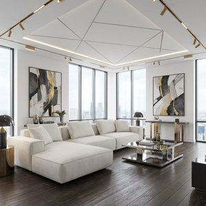 Boxy Modern L-Shaped Sofa