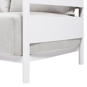 Rhodes 2pc Teak & Aluminum Outdoor Sofa and Coffee Table Set