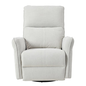 270° Power Swivel Rocker Recliner Chair for Adults, Swivel Rocking Recliner Chair,Electric Small Recliners for Small Spaces, Single Sofa Recliner for Living Room, Bedroom,RV (Fabric Gray+270°Swivel)