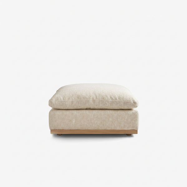 Fluffy Wood Frame Sectional Sofa