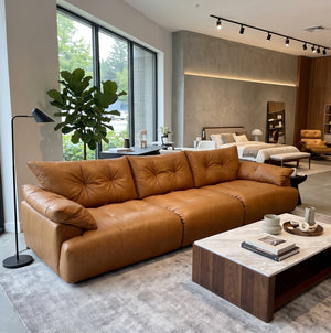Functional Petal Oil Wax Fabric Sofa