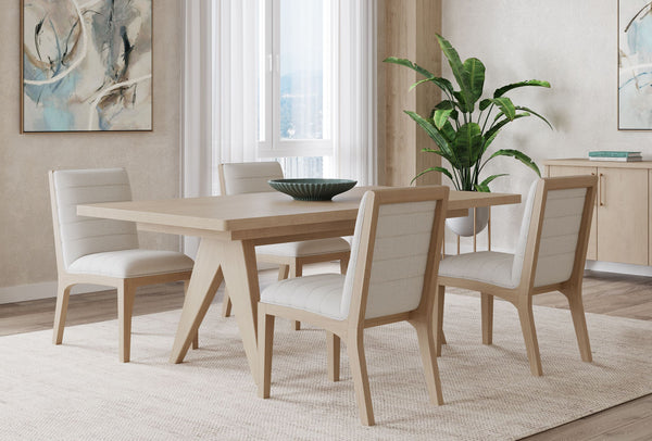 Modern Extendable Oak Dining Table – Minimalist Rectangular Extension Table